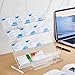 Dunzoom 2 Pack Business Card Holder for Desk 12 Slots Freestanding Clear Acrylic Business Card Holder Display Stand Multiple Organizer for Office Meeting Exhibition Home