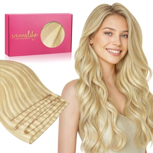 WENNALIFE Sew In Human Hair Genius Weft Extensions Remy Invisible PU Weft