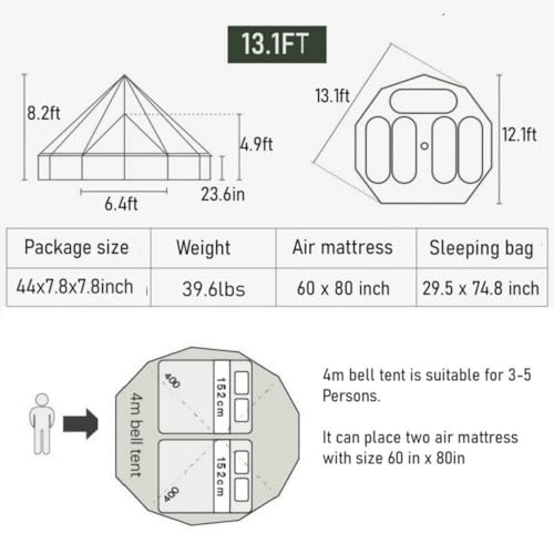 Carpa tipi Latourreg para camping 4 personas miniatura 7