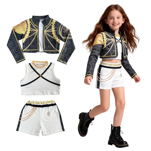 KP0p Dem0n Cosplay Enfants Deguisement, 3 Pièces Costume C0splay KP0P, Ru-mi Anime Cosplay...