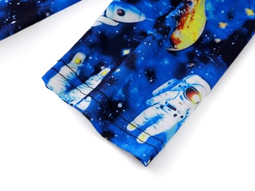 Image of Tebbis Boys Comfy Trendy Print Long Sleeve & Pants Pajama Set Sizes 6-18 | Lightweight Breathable Fabric, 2-Piece PJs, Trendy Printed Jammies for Little & Big Boys, Ideal for Lounging and Sleeping