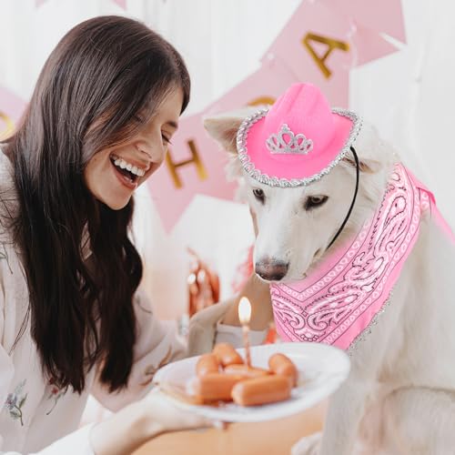 Disfraz de vaquero rosa para perro Sanwuta Halloween miniatura 6