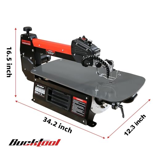 Bucktool 22 Inch Variable Speed Scroll, 1.3A Scroll Saw for Woodworking