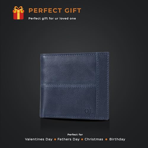 Image of Oak Leathers Leather Wallet for Men - RFID Bifold Wallets with 9 Credit Cards 1 ID Window Slim Minimalist Front Pocket Gift For Men
