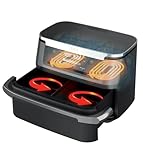 Ninja Foodi DualZone FlexBasket Air Fryer, 7-Quart MegaZone Capacity, 4-in-1 Functions to Air Fry, Roast, Bake and Reheat, Easy Clean Family Size Appliance for Everyday and Holiday Meals