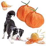 [Ideal Dog Mental Stimulation Toys for Comprehensive Engagement] Standard dog toys only meet the chewing needs, but our dog mental stimulation toys cover all three critical hunting phases your dog craves: Locate (sniffing), Dissect (peeling), and Extract (removing slices). The bright orange rind easily draws your dog's attention, making the 