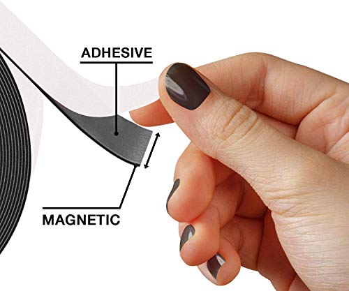 3 Rolls Flexble Magnet Craft Adhesive Magnetic Strip, 1/2-Inch x 25-Feet