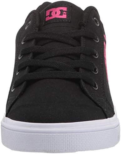 DC girls Chelsea Skate Shoe, Black/Pink Stencil, 3 Little Kid US | Image 1