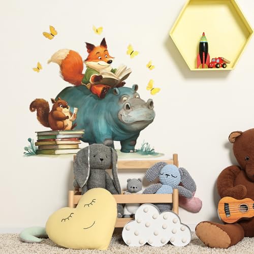 Vinilos decorativos de animales acuarela removibles Achang miniatura 6
