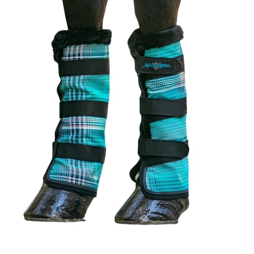 Image of Kensington Protective Products Horse Fly Boots - Fleece Trimmed - Stay-Up Technology - Protection from Insect Bites and UV Rays - Sold in Pairs (2 Boots)