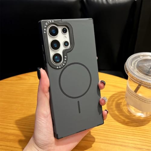 Coque Galaxy S25 Ultra en silicone gris graphite avec cadre objectif de luxe