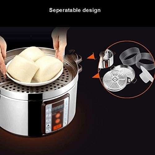 32cm Diameter Smart Electric Steamer 6 Gear Adjustable 3 Layer Multi Cooker Transparent Type Household Electric Steaming Pot Home Best Choice