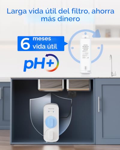 Filtro WD-G5P500A-CF de repuesto para sistema de ósmosis inversa bajo fregadero 8