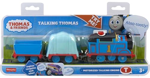 image for Thomas & Friends Motorized Toy Train Talking Thomas Engine with Sounds