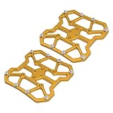 Uso: bicicletas de montaña Lijincheng Pedal de la Bicicleta Par de aleación de Aluminio for Bicicleta Pedales Automáticos Plataforma adaptadores for SPD for KEO Bicicletas Piezas Ligeras (Color : Gold)