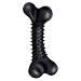 ZGSZ Large Dog Toys Durable Dog Chew Toy for Aggressive Chewers, Indestructible Beef Flavored Tough Dog Bone Natural Rubber Teeth Cleaning Chews Non-Toxic Toy for All (Black)