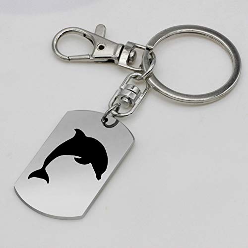 Preisvergleich Produktbild GMTEXTILES Dolphin Keychain Handmade Edelstahl Schmuck Geschenk an einen Freund