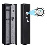 KAER Gun Safe for Rifles and Pistol with Biometric Fingerprint Quick Access Electronic Firearm Security Safe with Pistol Bag and Removable Shelf,1.73 Cubic Ft