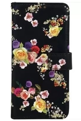 Image of Flip Cover Compatible for Poco C55 Flip Cover Poco C55 Cover Executive Rose Black, Magnetic Closure