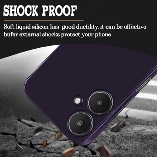 Image of Back Cover for Mi Redmi 13C 5G / Poco M6 5G | Full Camera Protection | Premium Liquid Silicon Case | Flexible Bumper Case for Mi Redmi 13C 5G / Poco M6 5G (Maroon Red)