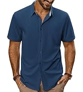 PJ PAUL JONES - Camisas casuales de manga corta para hombre