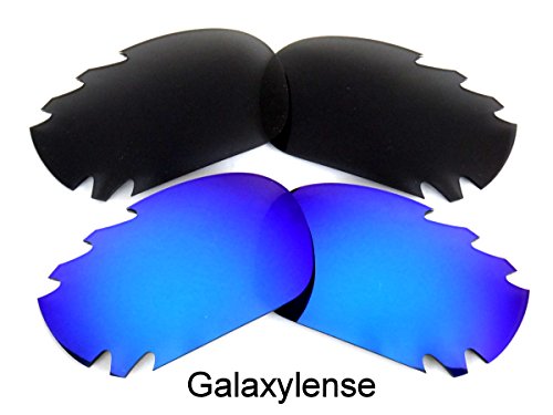 Galaxy Replacement Lenses For Oakley Jawbone Black&Blue Color Polarized 2 Pairs 100% UVAB2