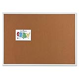 Quartet Cork Bulletin Board, 4' x 3', Corkboard, Aluminum Frame (2304)