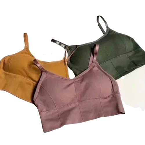 Image of KUMPA Women's Cotton Wirefree Full Coverage Regular Wear Lightly Padded Bra Pack of 3 (U K B 5693)