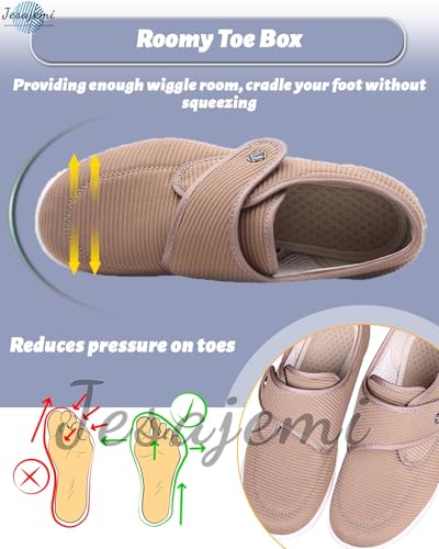 Diabetic Shoes for Women - Wide Fit Memory Foam Slippers for Arthritis, Edema & Swollen Feet - Comfortable Non-Slip Air Cushion Walking Sneakers3