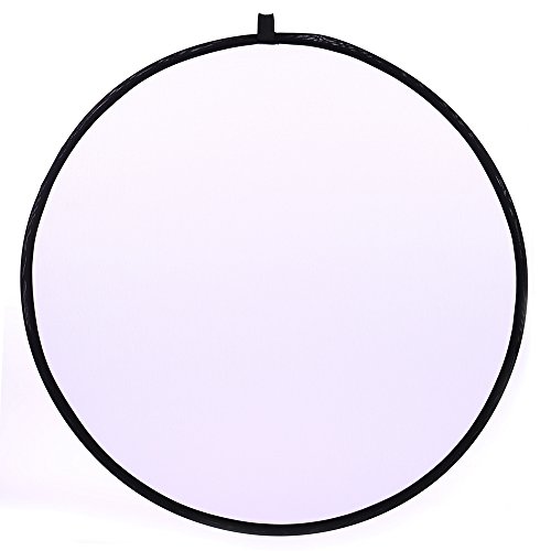 Image of 43 inch /110cm 5-in-1 Light Reflector for Photography Collapsible Multi-Disc Round with Bag - Translucent, Gold, Silver, Black and White for Studio Photography Lighting and Outdoor Lighting