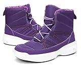 Botas de Nieve para Mujer, Invierno Outdoor Caliente Lluvia Antideslizante Impermeable Forrado Botas，Morado，39 EU