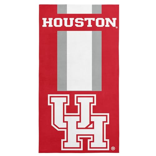 Northwest NCAA Houston Cougars Beach Towel, Sand Free, Soft, Absorbent & Fast Drying, 30" x 60", Zone Read