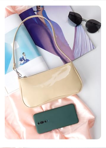 Image of Patent Leather Evening Purse Shiny Elegant Clutch Purse Mini Shoulder Bag