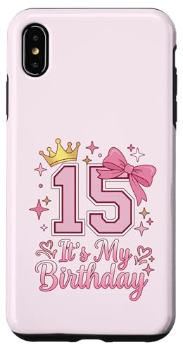 It's My 15�΂̒a���� ���̎q �R�P�b�g���{�� �s���N 15�� �X�}�z�P�[�X iPhone XS Max �p