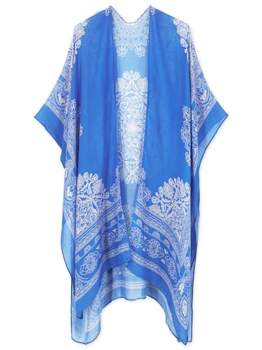 Image of Spicy Sandia Kimonos for Women Floral Beach Cover Up Loose Swimsuit Bathing Suit Coverup Cardigan for Summer Swimwear