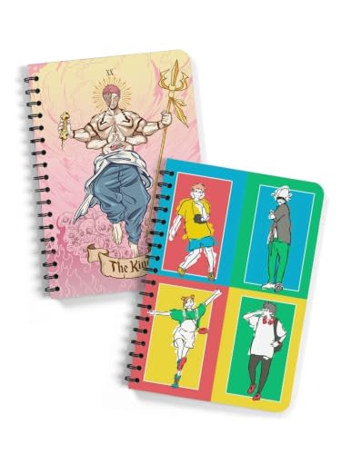 Image of ComicSense.xyz Anime Sketchbook Groovy Sorcerer, King Printed A5 Spiral Drawing Sketch Book Unruled for Kids Students Gift (Pack of 2)