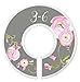 Mumsy Goose Nursery Closet Dividers, Closet Organizers, Baby Girl Clothes Organizers Pink Grey Floral