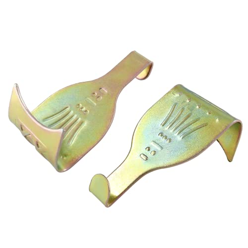 Image of 20Pcs Picture Moulding Hooks Brass Photo Rail Hangers S-Shaped Picture Frame Hangers(Brass)