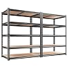 REIBII 2400LBS Garage Shelving 5 Tier Storage Shelves Heavy Duty, Adjustable Metal Shelving Unit,Garage Shelves for Basement,Warehouse,Pantry,Closet,Kitchen 72″ H x 36″ W x 16″ D,2 Pack | Heavy Duty