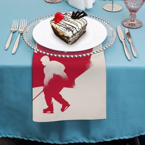 Servilleta de mesa de arce suave Hockey Canada, lencería reutilizable para hoteles 5