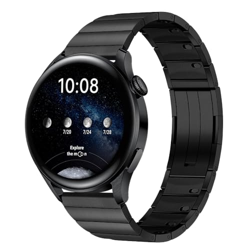 [Fsavlroy] ���^�� �o���h �ʗp22mm for Huawei Watch Huawei Watch GT 5 Pro 46mm/GT 5 4/GT 4 Pro 3/GT 3 Pro �Ή� �����X�e�����X�� �����o���h(�u���b�N�EA)