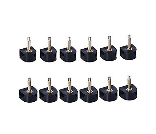 6 Pairs Black Durable U-shape Heel Tips Replacement High Heel Caps Protectors Shoe Repair Tip Taps Shoes Dowels Lifts Replacement for Women Non-slip (8mm, Thick Pins-3mm)