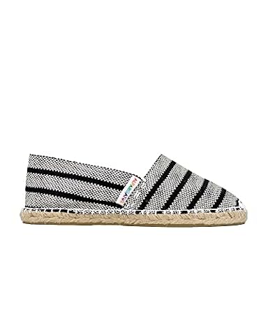 ALPARGATUS Szpargaty Unisex w paski - ręcznie robione w Hiszpanii, Czarne paski, 40 EU