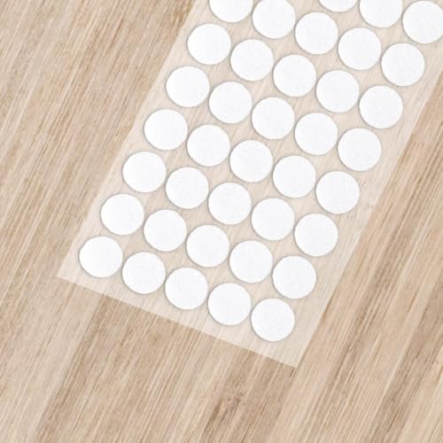 Image of Self-Adhesive Hook and Loop Dots - 1.18 Inch Round White Sticky Fasteners, Durable Nylon Tape for Home, Office, Classroom | Strong Double-Sided Stickers for Easy Organization and Secure Hold 60 Pairs