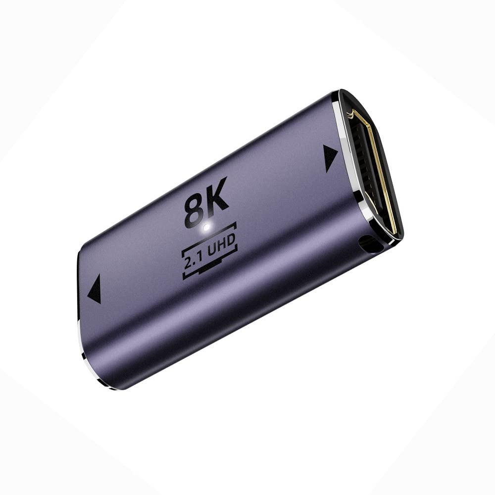 cablecc HDMI Female to Female HDMI 2.1 UHD Extension Gold Converter Adapter Support 8K 60hz HDTV