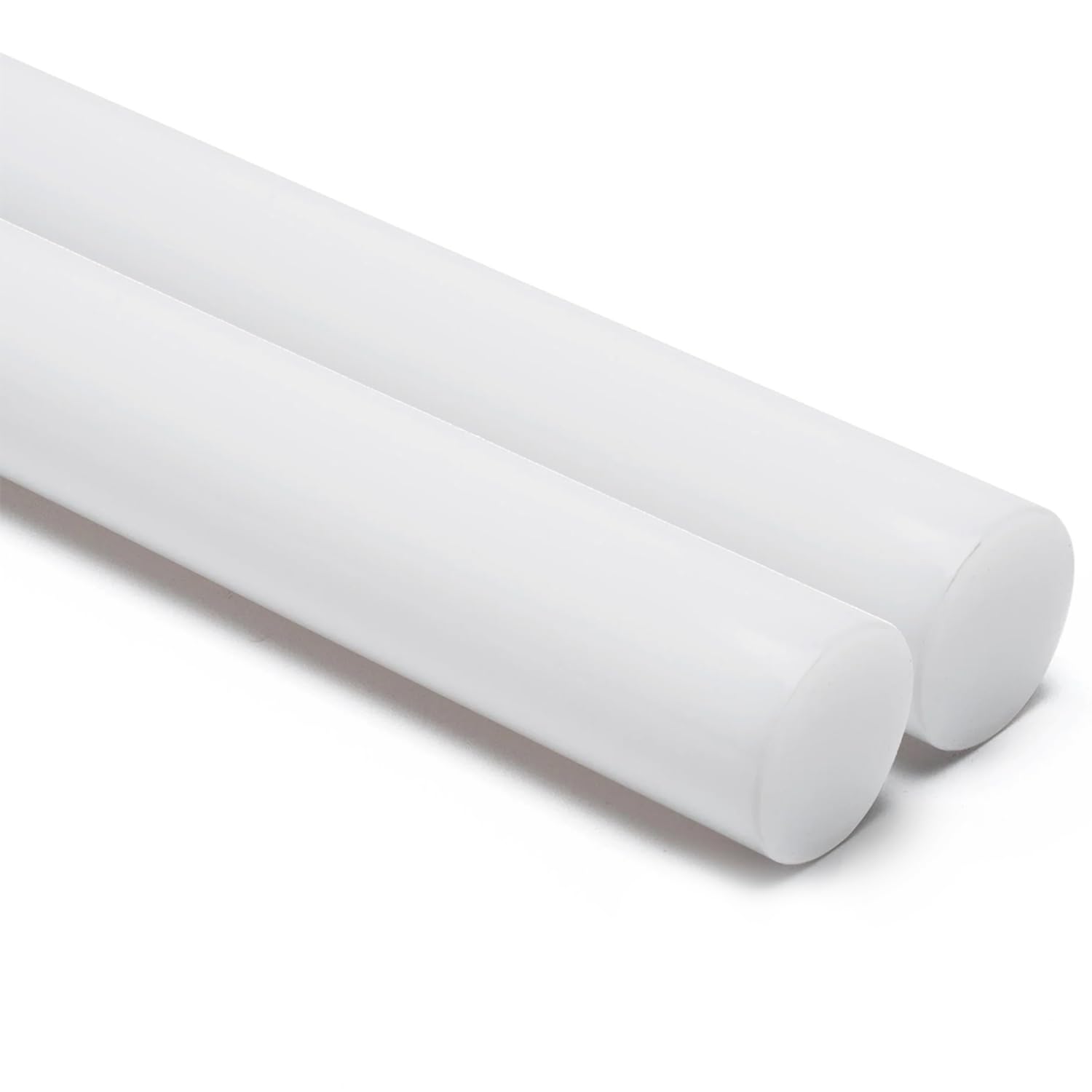 White Plastic Round Rod 1 inch Diameter UHMW Ultra-High Molecular Weight Polyethylene, 13 inch Long, Pack of 2 by Mujoiny