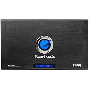 Planet Audio AC2400.4 4 Channel Car Amplifier – 2400 High Output, 2 Ohm, High/Low Level Inputs, High/Low Pass Crossover, Hook Up to Subwoofer for Bass
