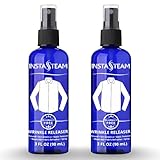InstaSteam Anti-Static Wrinkle Releaser Spray - Unscented Travel Size Static Sprays for Clothing - Wrinkle Free Fabric Refresher Spray - Wrinkle Spray For Clothes - 3 Fl Oz (Packs of 2)