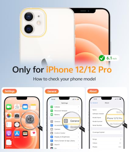 Image of FNTCASE for iPhone 12 / 12 Pro Case, with Screen Protector, Fit for Magsafe