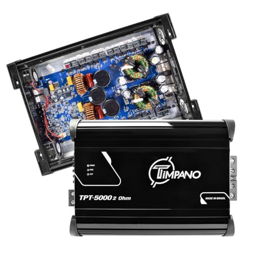 Timpano TPT-5000 2 Ohm Full Range Amplifier - 5000 Watts RMS Class D 1 Channel Amp Built-in Crossovers for Installation of PRO Audio Midbass, Midrange Loudspeakers on Car Audio Systems - Thumbnail 4